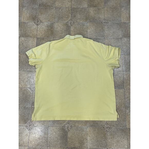 Vintage Polo Ralph Lauren Yellow Polo Shirt Classic Fit Short Sleeve Men's XXL - Picture 3 of 9